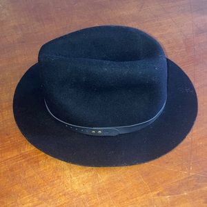 🎩🕶 100% Wool Black Hat Cool American Los Angeles Man 🦇🪐